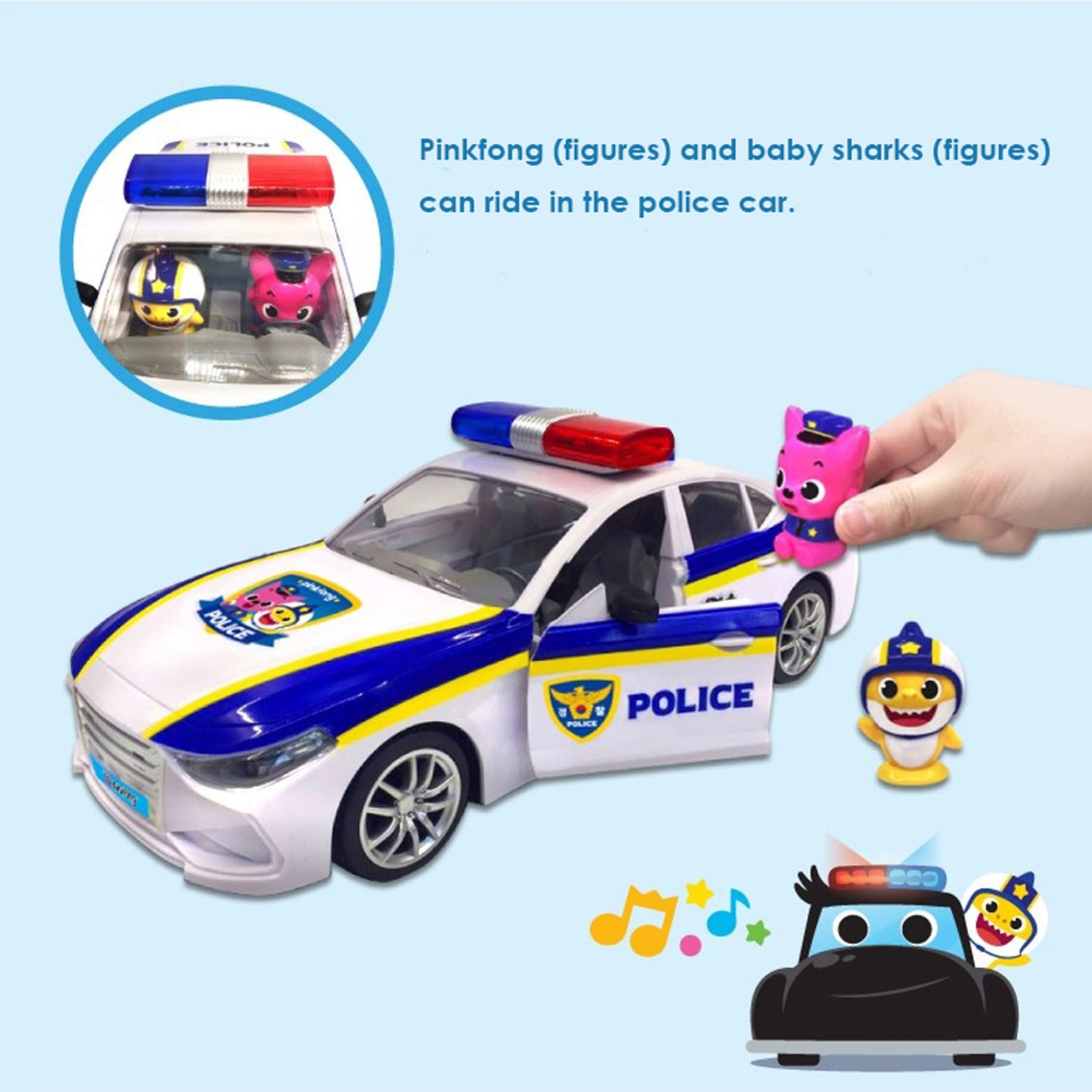 Iwill Pinkfong Baby Shark Police Car With Pinkpong Baby Shark