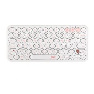 With Molly Leuche Brown & Friends Noiseless  Multi Pairing  Wireless Keyboard Korean/English 11.41 x 5.11×0.78 (inch)