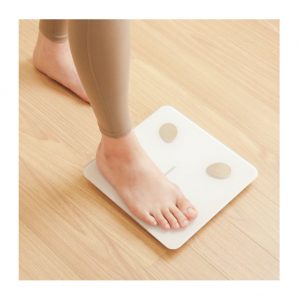 Withmolly Mini Fit Smart Inbody Composition Analyzer Scale – BMI, Body Fat, Muscle Mass – Bluetooth Connected – Soft White 10.15×10.15×1.02(inch)