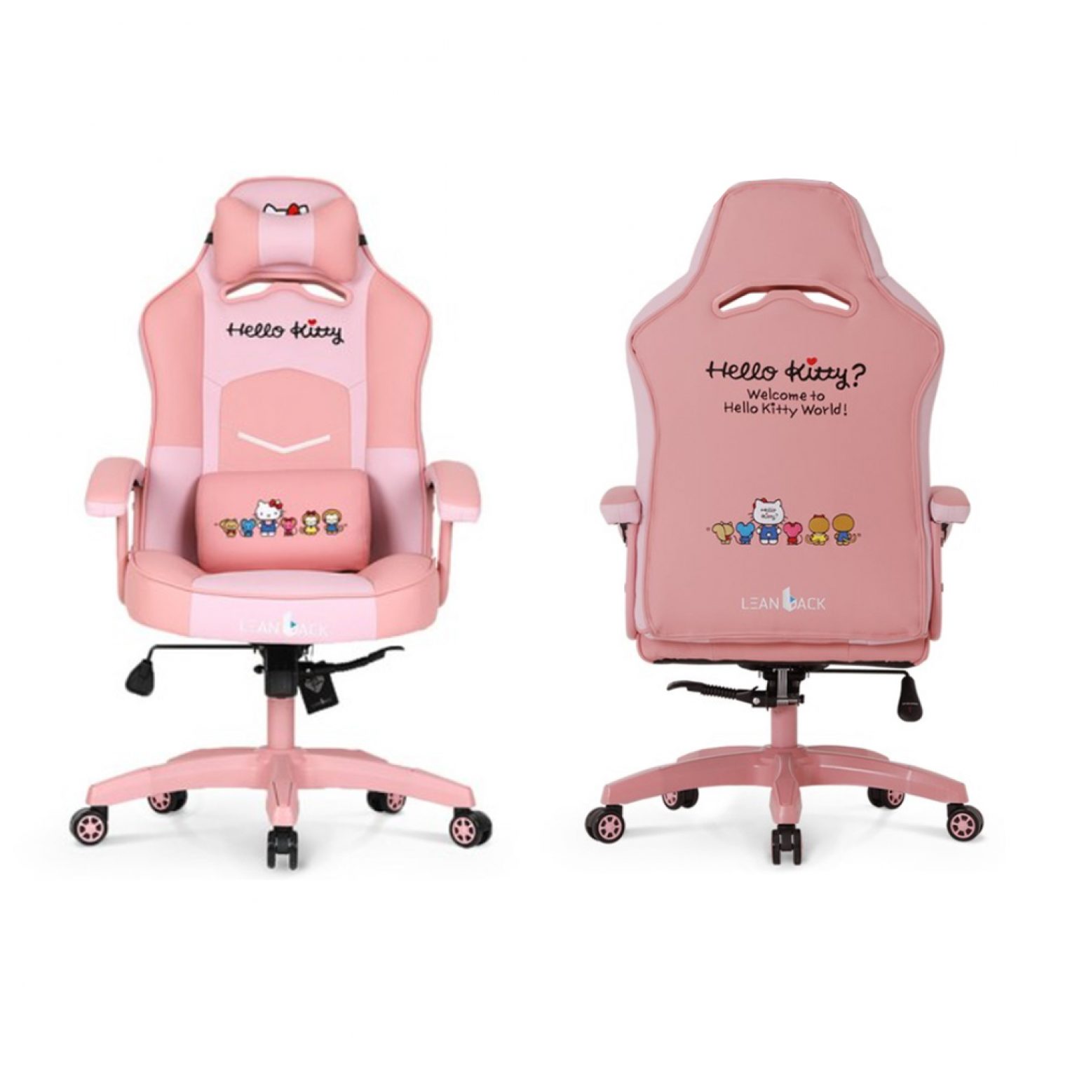 Hello kitty gaming chair lean back