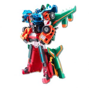 Tobot V KingFortran 4-stage combined robot, airplane, excavator, bus, race car  20.4×4.9X14.6 (in)