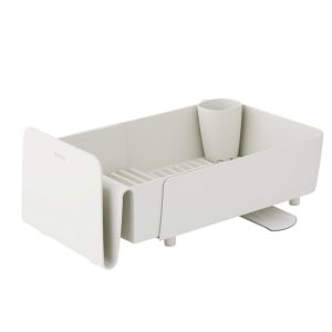 Midori stretched length Dish Dry Rack Stylish Design  17″~20″ x13.4 x8.7″ White