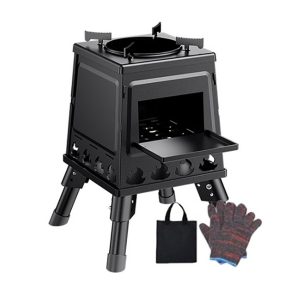 3-step Folding Portable Barbecue Charcoal Grill,  Barbecue Desk Tabletop Outdoor Stainless Steel Smoker BBQ for Outdoor Cooking Camping Picnics Beach