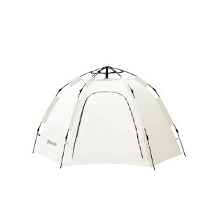 Carnic Hexagonal Dome One Touch Tent with Instant Setup in 5 Seconds for 5 People 102.4×102.4×59.1(inch) ivory