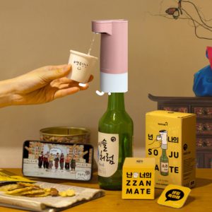 Soju Mate Automatic Soju, Soju to drink alone with soju glass 1P Pink
