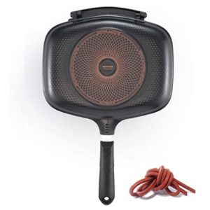 HAPPYCALL SYNCHRO IH Separable Graphene Outshell Titanuim Coated Jumbo Grill + Silicon Packing 1pcs–> USED