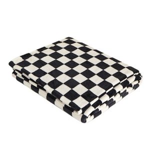 With Molly Soft Microfiber Blanket Soft Lightweight Camping Blanket for Travel/Bedroom/Outdoor checkerboard  47×78.7in