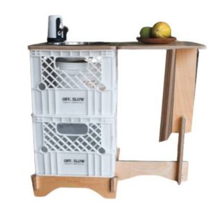 With Molly OFS-OP13 Portable camping sink Camp With car outdoor storage WHITE 26.7×13.3×24.8inch