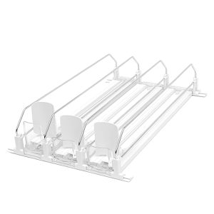 With Molly automatic beverage sorting Can Organizer Dispenser for Refrigerator  (3 rows, 6 rows mixed type, 18 units stored) 9.9(W)x15(D)x3.1(H)inch