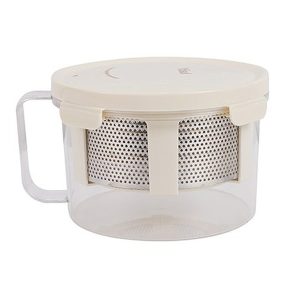 Dehydrator for Boiled Vegetable  and other ingredients Large capacity stainless steel net  white  Ø9(W)x5(H)inch white