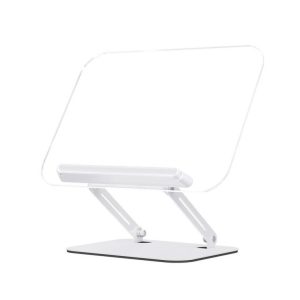 With Molly Transparent reading table height and angle adjustabl bookstand 13.4(W)x9.3(D)inch