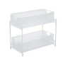 With Molly Mash sliding storage box 2 Tier Sliding Basket Organizer Drawer as kitchen/bathroom/office white 7.4×13.7×12.7inch