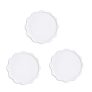 With Molly flower Dessert Plate White 3P 8.2inchx 0.7inch