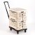 Multipurpose use of space 48 liter open folding box hand cart 2-stage SET folding shopping wagon white Maximum Load 440lbs