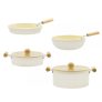 With Molly CW Butter IH Ceramic Cookware 4P SET Cream