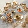 With Molly 34P Notdam Copper Bowl Oriental Luxury Wedding cookware Set for 4 people