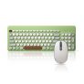 Inote 2.4GHz Retro Bluettooth Wireless Keyboard Korean/English (Green) with mouse set