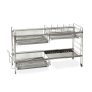 Casero Dish Drying Rack 2-tier Stainless Steel Convenient width adjustment 20.4in~36.2in