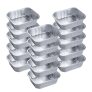 15pcs Aluminum Camping Multipurpose Direct Fire Container 6.9×5.8×2.2in , 1.175ml