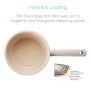 Withmolly Cream IH aluminum Induction Pot Set with lid of 4P  Single water pot 18cm, Double handle pot 20cm, Double handle pot 24cm Stew pot 20cm