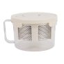Dehydrator for Boiled Vegetable  and other ingredients Large capacity stainless steel net  white  Ø9(W)x5(H)inch white