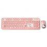 Digital Ventus Hello Kitty Retro 2.4GHz Wireless Keyboard + Mouse Set, Keyboard Korean/English (Pink)