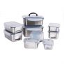 Gentle Prince all Stainless Steel 18-8 Storage Sealed Container Set 9P (0.48L+0.57L+0.65L+0.75L+1.09L+1.36L+1.9L+2.66L+3.36) for Storing Kimchi through Side Dish Vegetable Made in Korea