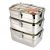 Gentle Prince all Stainless Steel 304 Storage Sealed Container Set 3P (1.0L + 1.3L + 1.7L) for Storing Kimchi through Side Dish Vegetable Made in Korea