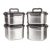 Gentle Prince incox  all Stainless Steel 304 Storage Sealed Container Set 4P (4.6L + 4.6L + 5.8L + 5.8L ) for Storing Kimchi through Side Dish Vegetable Made in Korea