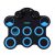 Hoshimi Electronic Drum Set High Quality Drum Bluetooth Simple Interlocking PC Midi Work Dual Speakers 3D stereo blue 18.5×21.4in