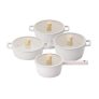 Kitchen Flower #2256 Aluminum IH Induction Cookware Pot Set of 4P