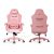 Linbak Hello Kitty Gaming Chair  High-Back Ergonomic Racing Seat with Massager Lumbar Support and Retractible Footrest PU Leather Degree Adjustment of backrest Thickening sponges pink