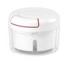 Mari steiger Mini Garlic Chopper, Pull the string to use  Food Chopper, Palm Size 3.5*2.7 inch, 170ml, White