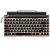 With MollyTypewriter Inspired Retro Mechanical Wired & Wireless Keyboard with Tablet Stand Brown