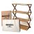 ONCEWEEKLIFE 4-Shelf Folding Camping Shelf Wood 19.6 x 9.8 x 27.5 inch+ Bag Set