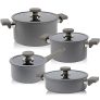 With Molly KA Induction  BEAUTY collection Pot cookware set  4P with Lid Gray