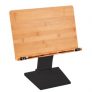 Withmolly  RD150 Wooden Book Stand Reading Rest Bookrest Cookbook Laptop Holder for Textbook Music Score Desk Laptop Height Adjustable 270° Angle Adjustable Black