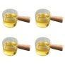 With Molly Multipurpose Heat-resistant glass wood handle drinking glass 4P set
