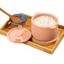 With Molly Microwave Low Carb Rice Cooker Container Diet Low Carb Rice Silicone Rice Cooker Pink