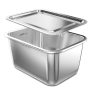 Stainless Steel washing up Bowl with Mixing Bowl For washing vegetables fruit and rice and for draining cooked pasta with perforated lid 10L