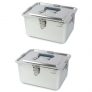 Gentle Prince all Stainless Steel 304 Storage Sealed Container with lid and handle Set 2P (6.8L + 6.8L) for Storing Kimchi through Side Dish Vegetable Made in Korea