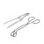 Stainless Steel Scissor Tongs 10.2 -Inch and  Scissors Type Meat Tonger 10.7-Inch  Set (2P)