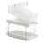 Transparent sliding storage box 2 Tier Sliding Basket Organizer Drawer as kitchen/bathroom/office 8.6×14.2×9.8inch