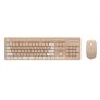 Withmolly Circle shingle  Wireless keyboard Korean/English with mouse set Beige