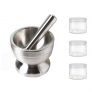 With Molly stainless steel 304 mortar + small container 3P SET