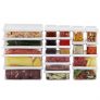 WithMolly Kitchen Refrigerator Organizer, Fridge and Freezer Storage, Food Containers with Lids L1(3P)+ L2(2P) +M1(3P)+M2(2P)+ S1(6P)+ S2(3P) Total 20P