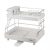 Withmolly Hanssem basic plus Dish Rack 2 Tier Dish Dry Rack Drying Drainer Kitchen Holder Organizer white 16.53×12.79×14.96 (in)