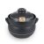 Yeoju traditional Korean Stone Pot  with Lid  Clay Pot for Cooking Hot Pot variety of dishes Cookware black 8.7x7x4.5 inches