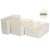 Plastic Storage Bins Pantry Organization and Storage Containers Storage Baskets Shelf Organizer Bins OfficeLarge 2p + Medium 3p + Small 5p set White