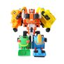 With Molly Gogo Dino Combined Heavy Equipment Transformation Robot Gogo Giant 5 Unit Robot 5.3(W)x7(D)x14.8(H)inch